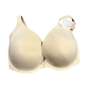 Cacique The Cotton Collection Boost Plunge Bra Beige 38H NWT